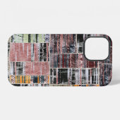 Coque iPhone 12 Patchwork Quilt Collage Impression transparente. (Verso Horizontal)