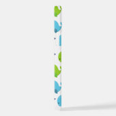 Coque iPhone 12 Pattern of Whales, Cute Whales, Sea Animals (Côté droit)