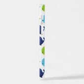 Coque iPhone 12 Pattern of Whales, Cute Whales, Sea Animals (Côté gauche)