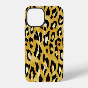 Coque iPhone 12 Peau d'animal, Aquarelle Léopard sans voile.