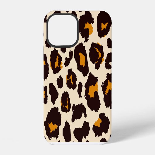 Coque iPhone 12 Peau de guépard, texture d'impression animale. (Verso)