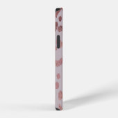 Coque iPhone 12 Peau de léopard : élégance or rose. (Côté droit)