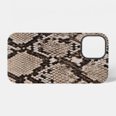 Coque iPhone 12 Peau de serpent : arrière - plan texturé. (Verso Horizontal)