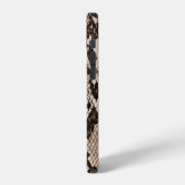 Coque iPhone 12 Peau de serpent : fond texturé. (Côté gauche)