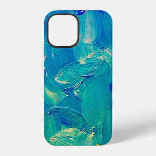 Coque iPhone 12 Peinture à l'huile à main, taches de peinture et d