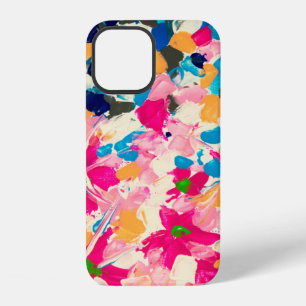 Coque iPhone 12 peinture à l'huile abstraite sur toile. Fond d'écr
