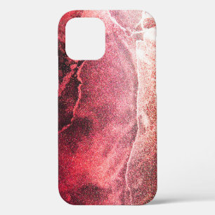 Coque iPhone 12 Peinture Abstraite à l'encre d'alcool Art moderne
