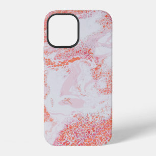 Coque iPhone 12 Peinture abstraite bleue et blanche