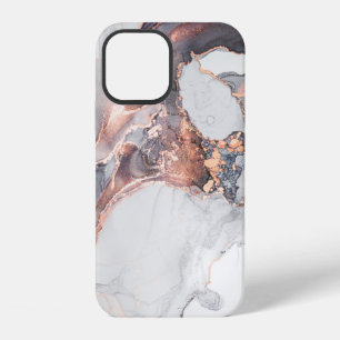 Coque iPhone 12 Peinture abstraite de luxe en encre alcoolique