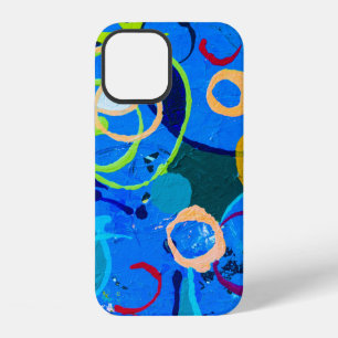 Coque iPhone 12 Peinture huile d'art abstrait et couleur acrylique