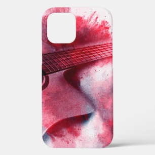 Coque iPhone 12 Peinture numérique abstraite de guitarart, abstrai