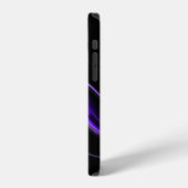 Coque iPhone 12 PERLE ALIEN MONOGRAMME Abstrait Vert Violet (Côté gauche)