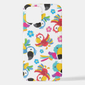 Coque iPhone 12 Perroquets colorés, Perroquets tropicaux, Oiseaux, (Verso)