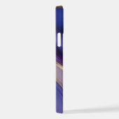 Coque iPhone 12 Personnalisé Abstrait-bleu, violet et or (Côté droit)
