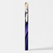 Coque iPhone 12 Personnalisé Abstrait-bleu, violet et or (Côté gauche)