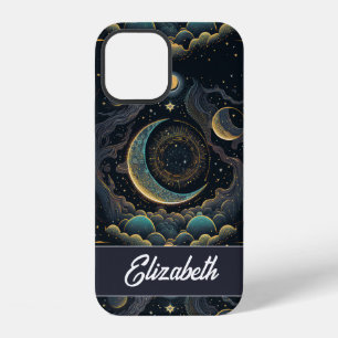 Coque iPhone 12 Personnalisé Pretty Magical Phase Lunaire Sorcière