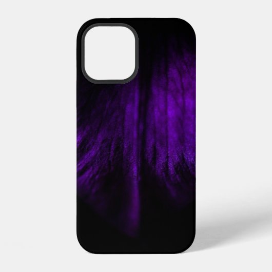 Coque iPhone 12 Pétale de fleur violette (Verso)