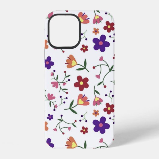 Coque iPhone 12 Petites fleurs (Verso)
