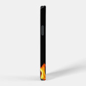 Coque iPhone 12 Phénix en flammes sur un étui Case-Mate noir (Côté droit)