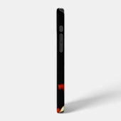 Coque iPhone 12 Phénix en flammes sur un étui Case-Mate noir (Côté gauche)