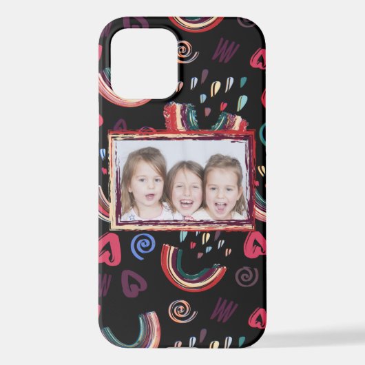 Coque iPhone 12 Photo Colorful Rainbow Custom moderne (Verso)