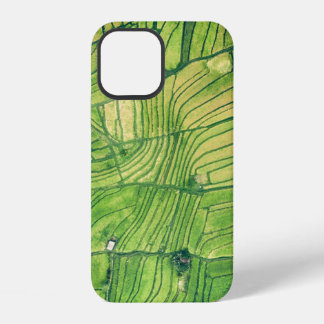 Coque iPhone 12 Photographie aérienne du champ de riz