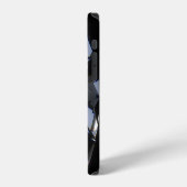 Coque iPhone 12 Pierre précieuse : éclat d'espace noir. (Côté gauche)