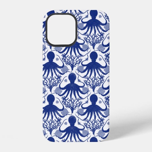 Coque iPhone 12 Pieuvre (fond clair) (Verso)