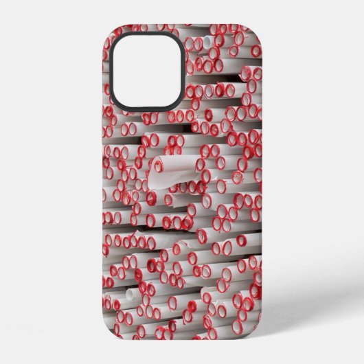 Coque iPhone 12 Pile de papiers roulés (Verso)