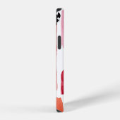Coque iPhone 12 Pinceau Doodle : Orange Bleu (Côté droit)