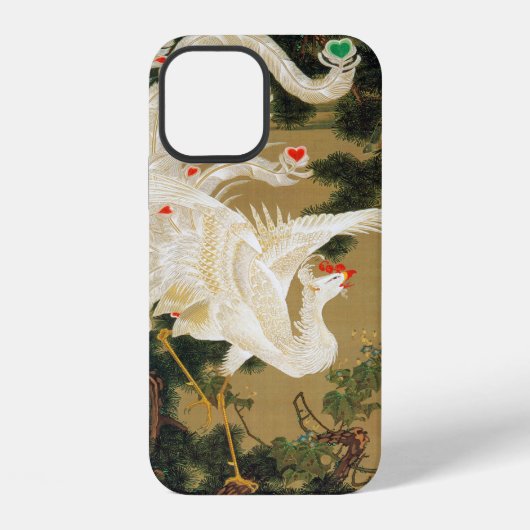 Coque iPhone 12 Pine Tree & Phoenix (Love Heart Phoenix), Jakuchu (Verso)