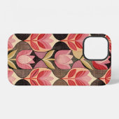 Coque iPhone 12 Pink Tulips (Verso Horizontal)