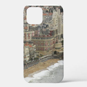 Coque iPhone 12 Plage de Biarritz, architecture Belle Époque.