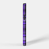 Coque iPhone 12 Plaid violet et noir (Côté droit)