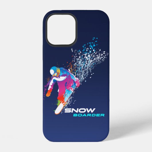 Coque iPhone 12 Planche à neige | (Verso)