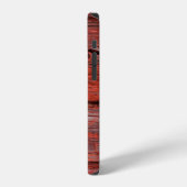 Coque iPhone 12 Planche de bois marron (Côté gauche)