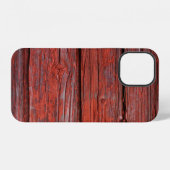 Coque iPhone 12 Planche de bois marron (Verso Horizontal)