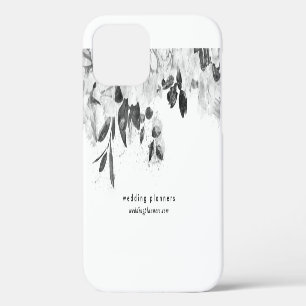 Coque iPhone 12 Planification mariage Romantique Noir et Blanc