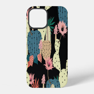 Coque iPhone 12 Plante de cactus : motif botanique vintage
