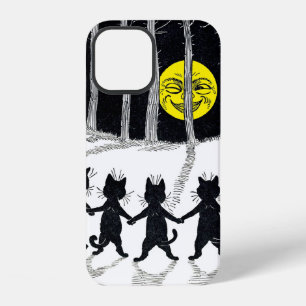 Coque iPhone 12 Pleine lune et chats, Louis Wain