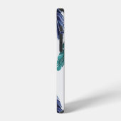 Coque iPhone 12 Plumes colorées Texture tribale (Côté gauche)