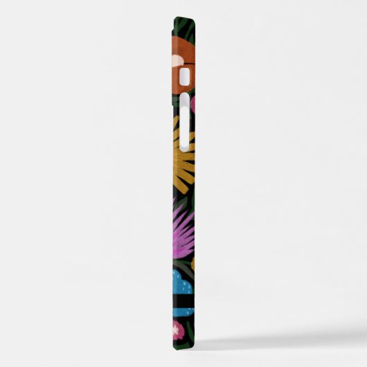 Coque iPhone 12 Plutôt Gras Florales Peintes | Nom (Côté gauche)