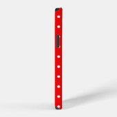 Coque iPhone 12 Pointe rouge et blanc rétro (Côté droit)