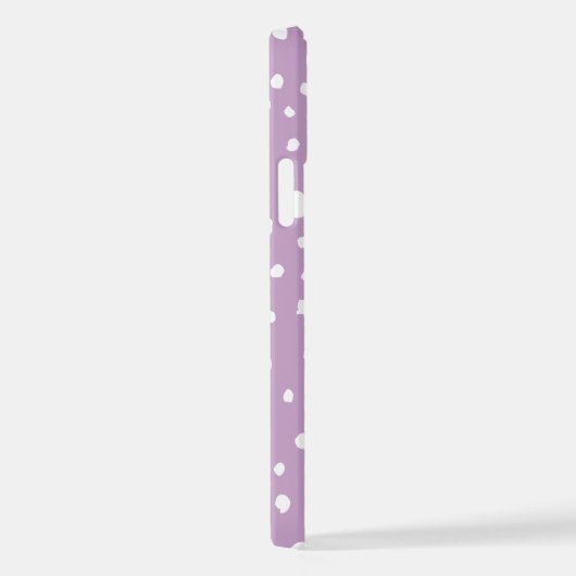 Coque iPhone 12 Points Dalmatiens Lilac, Points Dalmatiens, Pots D (Côté droit)