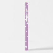 Coque iPhone 12 Points Dalmatiens Lilac, Points Dalmatiens, Pots D (Côté gauche)