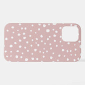 Coque iPhone 12 Points Dalmatiens Rose, Points Dalmatiens, Impress (Verso Horizontal)
