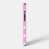 Coque iPhone 12 Points et Cœurs, Rose Mignon (Côté gauche)
