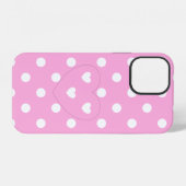 Coque iPhone 12 Points et Cœurs, Rose Mignon (Verso Horizontal)