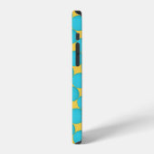 Coque iPhone 12 Points jaune sarcelle frais (Côté gauche)