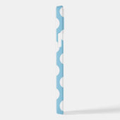 Coque iPhone 12 Pois Bleus, Motif Pointe Polka, Points, Pointe (Côté droit)